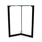 Table basse en grès avec base en acier Made in Italy - Aspira Viadurini