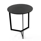 Table basse en grès avec base en acier Made in Italy - Aspira Viadurini