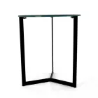 Table basse en grès avec base en acier Made in Italy - Aspira Viadurini