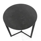 Table basse en grès avec base en acier Made in Italy - Aspira Viadurini