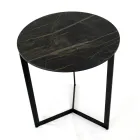 Table basse en grès avec base en acier Made in Italy - Aspira Viadurini