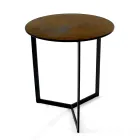 Table basse en grès avec base en acier Made in Italy - Aspira Viadurini