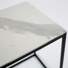 Table basse en grès et base en acier Made in Italy - Birba Viadurini