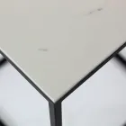 Table basse en grès et base en acier Made in Italy - Birba Viadurini