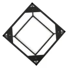 Table basse en grès et base en acier Made in Italy - Birba Viadurini