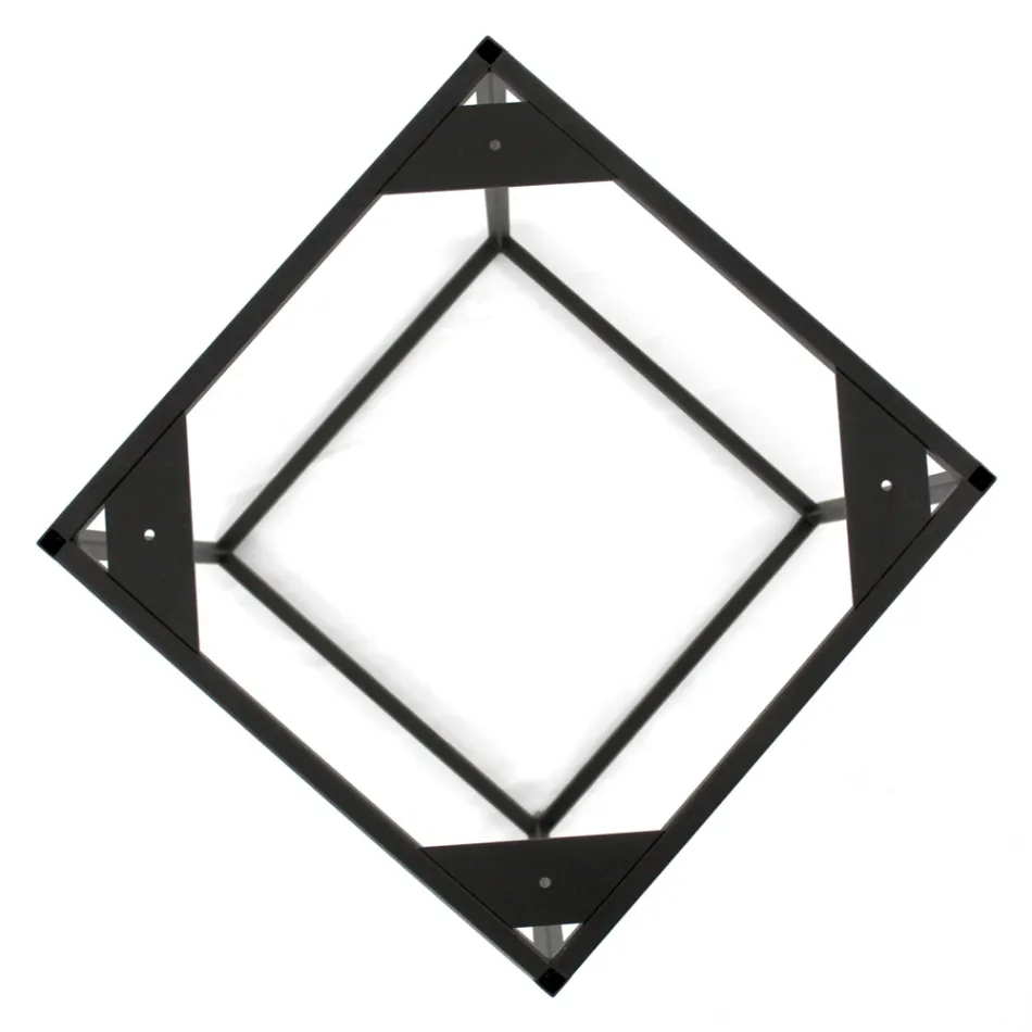 Table basse en grès et base en acier Made in Italy - Birba Viadurini