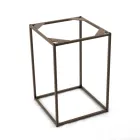 Table basse en grès et base en acier Made in Italy - Birba Viadurini