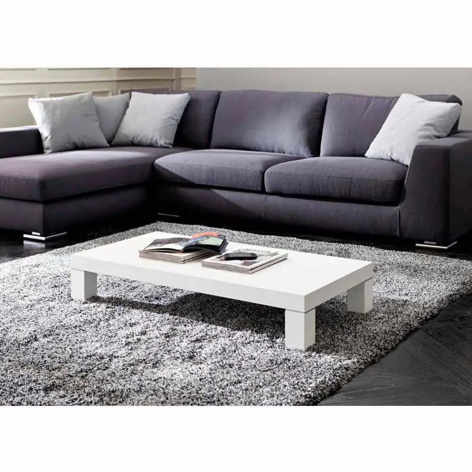 Table basse en Hpl avec pieds en métal Made in Italy - Nebbiolo Viadurini