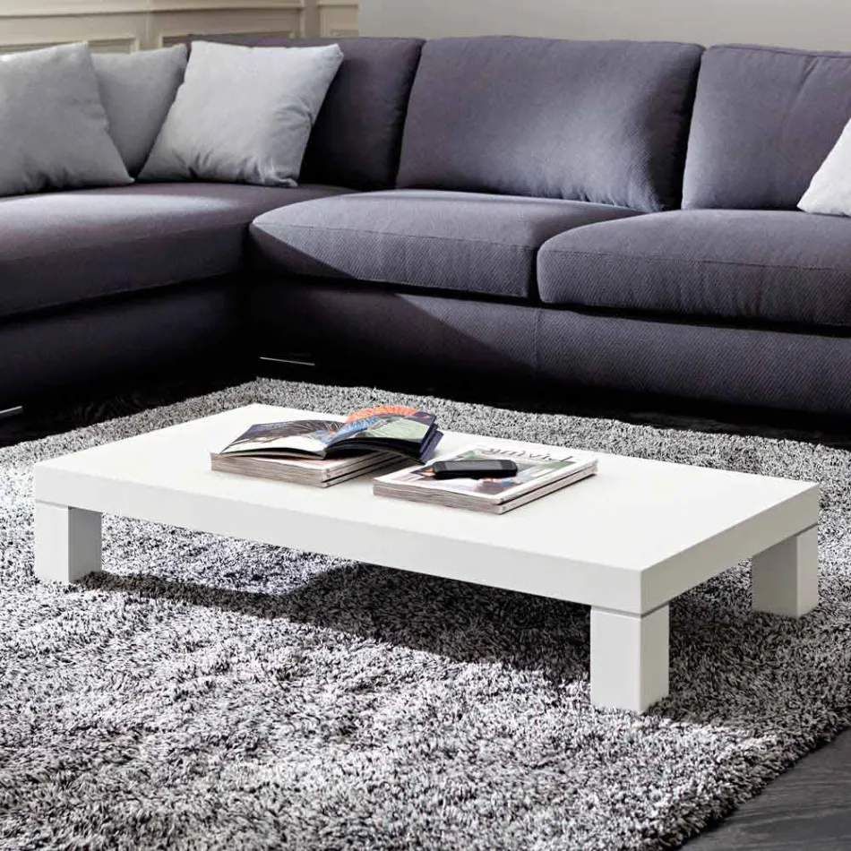 Table basse en Hpl avec pieds en métal Made in Italy - Nebbiolo Viadurini