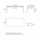 Table basse en stratifié blanc ou noir en 2 tailles - Faz Wood par Vondom Viadurini