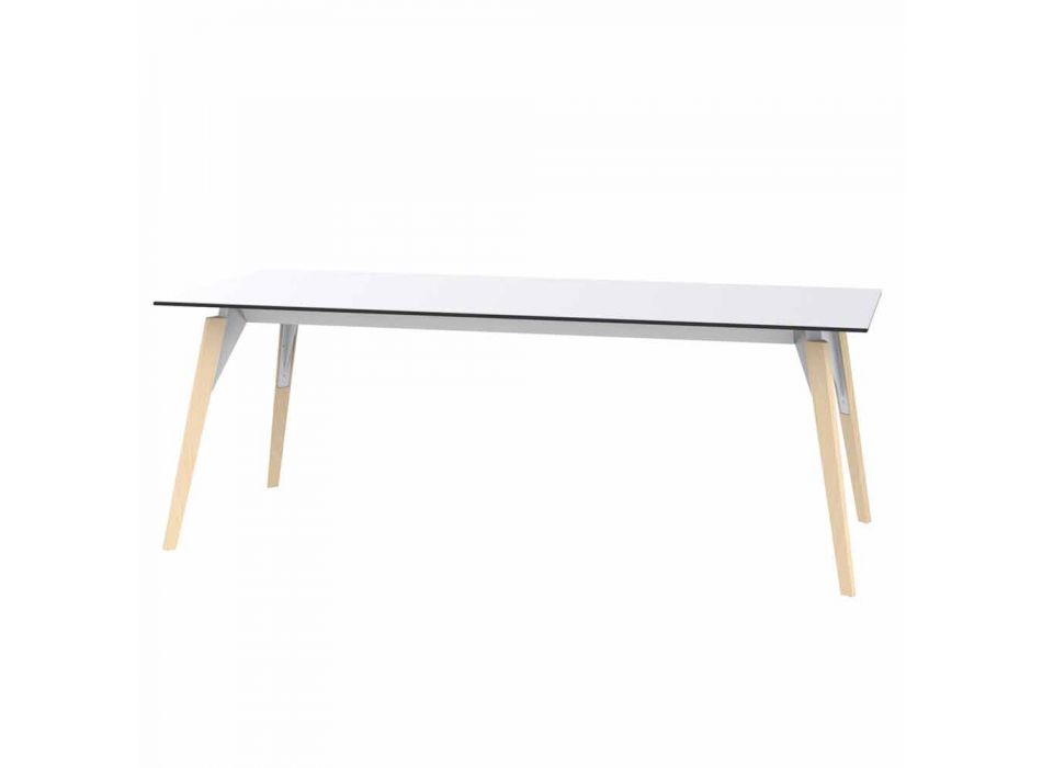 Table basse en stratifié blanc ou noir en 2 tailles - Faz Wood par Vondom Viadurini