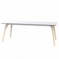 Table basse en stratifié blanc ou noir en 2 tailles - Faz Wood par Vondom