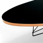 Table Basse en Stratifié Noir et Acier Laqué Made in Italy - Persefone Viadurini