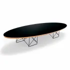 Table Basse en Stratifié Noir et Acier Laqué Made in Italy - Persefone Viadurini