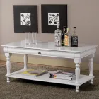 Table basse en bois de hêtre massif fabriquée en Italie - Frigg Viadurini