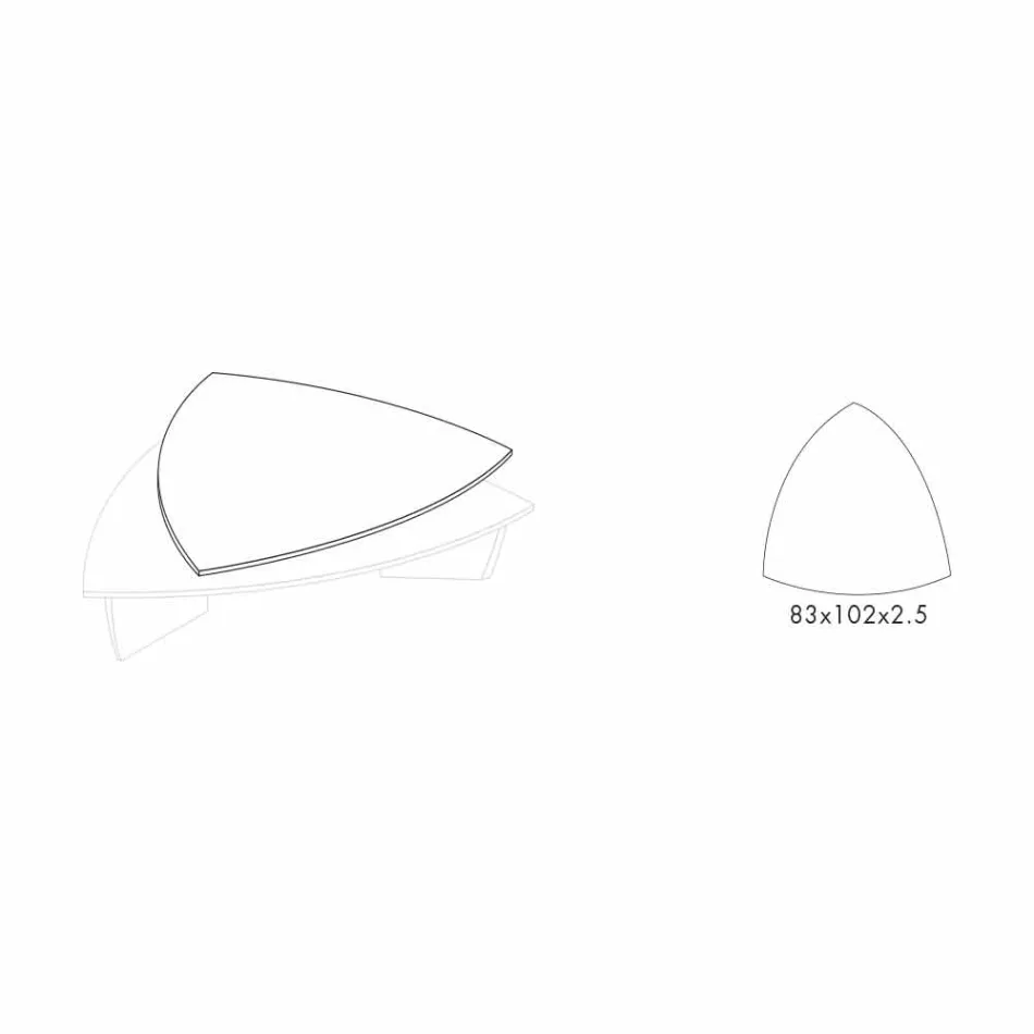 Table basse en MDF laqué avec plateau pivotant Made in Italy - Lisa Viadurini