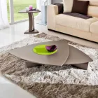 Table basse en MDF laqué avec plateau pivotant Made in Italy - Lisa Viadurini