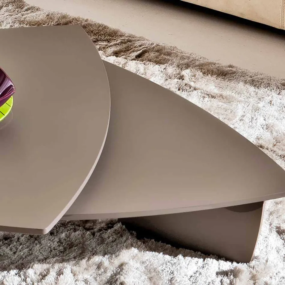 Table basse en MDF laqué avec plateau pivotant Made in Italy - Lisa Viadurini