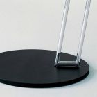 Table Basse en Mdf Laqué Noir et Acier Made in Italy - Sestante Viadurini