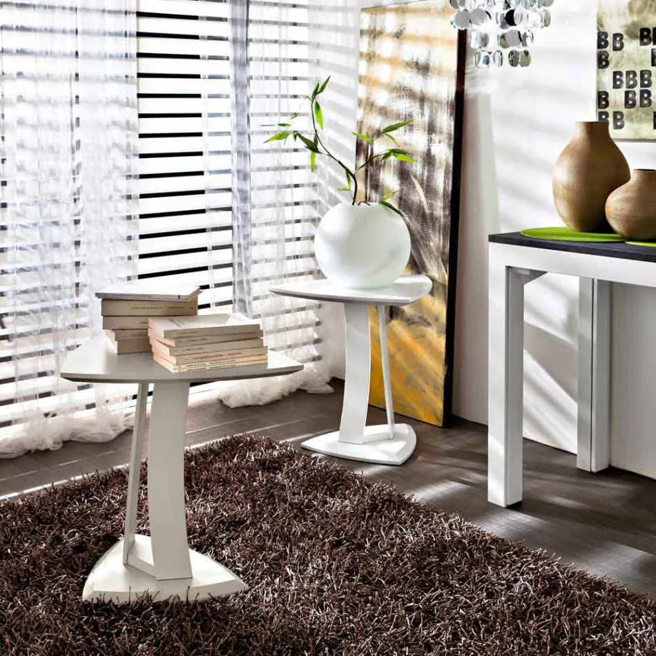 Table basse en MDF laqué Made in Italy, haute qualité - Lisa Viadurini