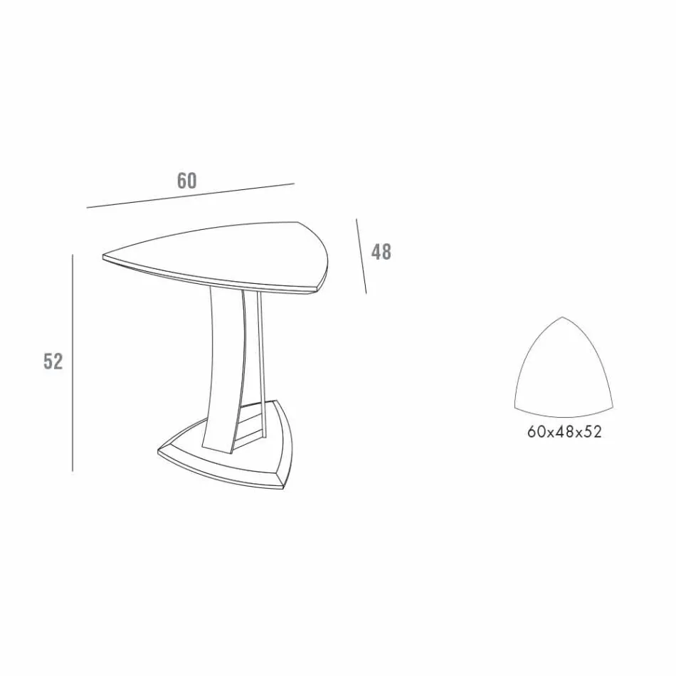 Table basse en MDF laqué Made in Italy, haute qualité - Lisa Viadurini