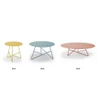 Table basse en métal coloré et 3 tailles, fabriquée en Italie - Magali Viadurini