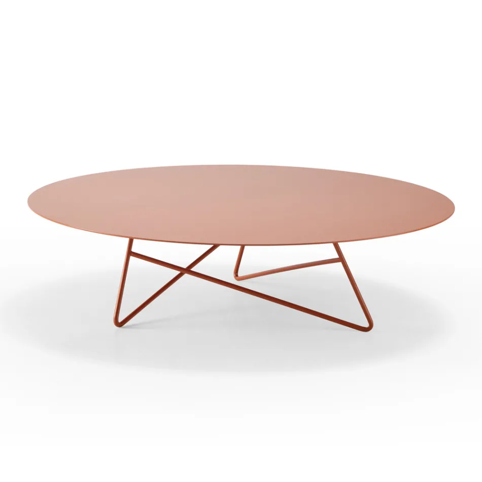 Table basse en métal coloré et 3 tailles, fabriquée en Italie - Magali Viadurini