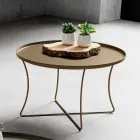 Table basse en métal avec plateau à conteneurs Made in Italy - Numbo Viadurini