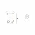 Table basse en métal avec plateau à conteneurs Made in Italy - Numbo Viadurini