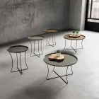 Table basse en métal avec plateau à conteneurs Made in Italy - Numbo Viadurini