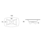 Table basse en métal dessus en céramique avec rangement - Emirates Viadurini