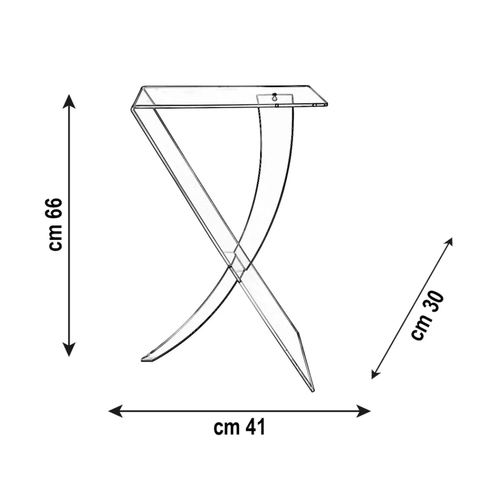 Table basse en Plexiglas de Polymère Vierge Made in Italy - Elsa Viadurini