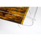 Table basse en Plexiglas Transparent ou avec Bois Design - Plâtre Viadurini