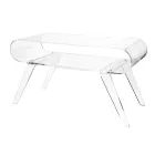 Table basse en Plexiglas Transparent ou avec Bois Design - Plâtre Viadurini