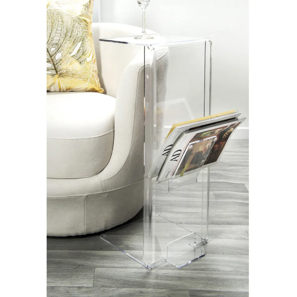 Table basse en PMMA transparent conçue par Quero Vas Viadurini