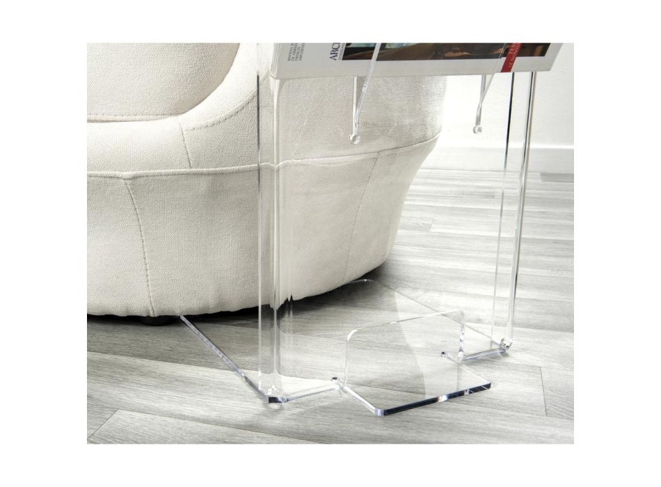 Table basse en PMMA transparent conçue par Quero Vas Viadurini