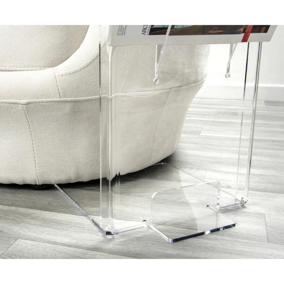 Table basse en PMMA transparent conçue par Quero Vas Viadurini