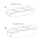 Table Basse en Verre avec 3 Plateaux de Formes Colorés - Dapy Viadurini