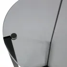 Table basse en verre avec base en acier Made in Italy - Aspira Viadurini