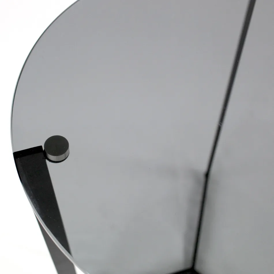 Table basse en verre avec base en acier Made in Italy - Aspira Viadurini