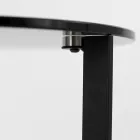 Table basse en verre avec base en acier Made in Italy - Aspira Viadurini