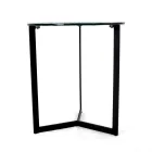 Table basse en verre avec base en acier Made in Italy - Aspira Viadurini