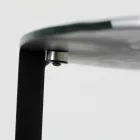 Table basse en verre avec base en acier Made in Italy - Aspira Viadurini