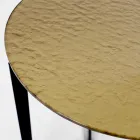 Table basse en verre avec base en acier Made in Italy - Aspira Viadurini