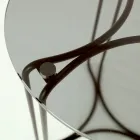 Table basse et base en verre avec 3 croissants Made in Italy - Arepa Viadurini