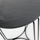 Table basse et base en verre avec 3 croissants Made in Italy - Arepa Viadurini