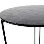 Table basse et base en verre avec 3 croissants Made in Italy - Arepa Viadurini