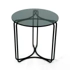 Table basse et base en verre avec 3 croissants Made in Italy - Arepa Viadurini