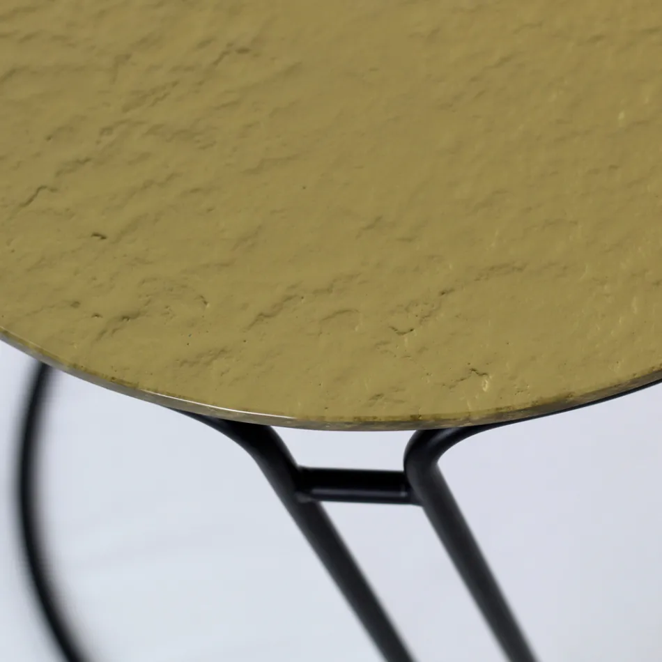 Table basse en verre et base ronde Made in Italy - Tullia Viadurini