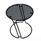 Table basse en verre et base ronde Made in Italy - Tullia Viadurini